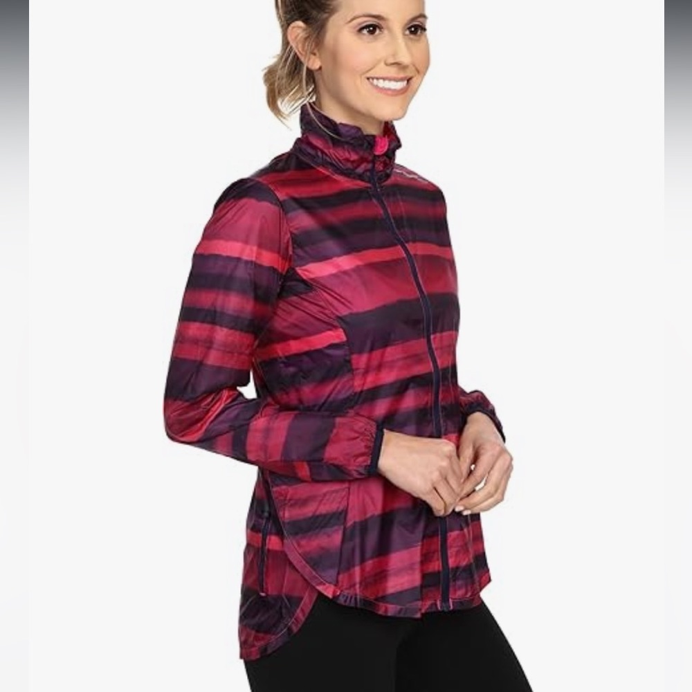 Brooks Run Happy Pink & Purple LSD Lightweight Packable Running Jacket S